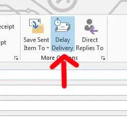 the delay delivery button will remain blue when an email is scheduled