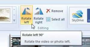 select how you want to rotate the video