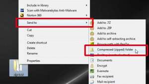 how to zip a file in windows 7