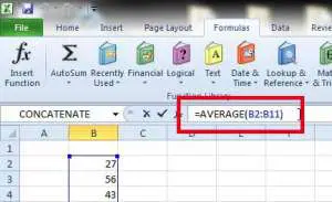 how to calculate average in Excel 2010