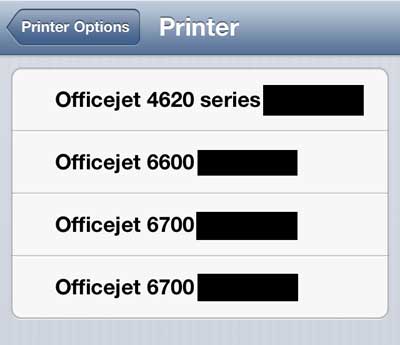 select the correct printer
