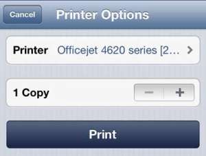 how to print an email on the iphone 5