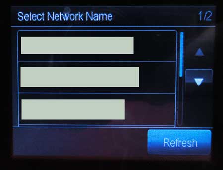 select your wireless network