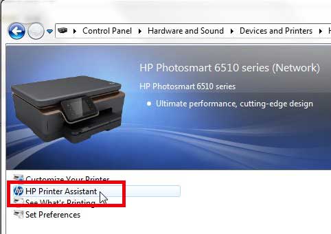 double-click the hp printer assistant
