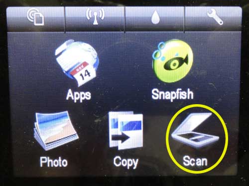 select the scan option