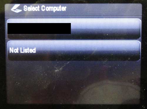 select the computer to which you want to scan the item