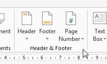 how to insert page numbers in word 2013
