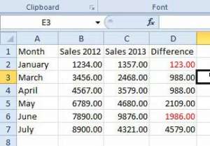 how to make negative numbers red in excel 2010