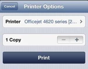 how to print a web page with the iphone 5