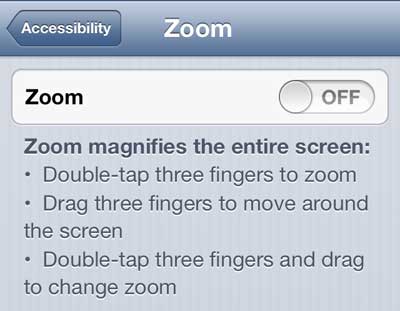 how to fix screen zoomed in on iPhone 5