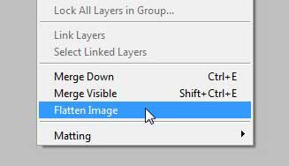 how to flatten an image in photoshop cs5