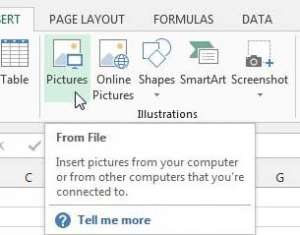 how to insert a picture in excel 2013