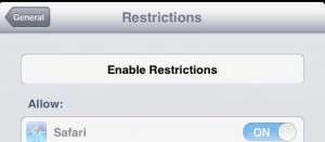 how to disable itunes access on the ipad 2