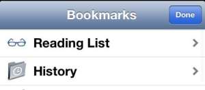 how to add a page to the reading list in safari on the iPhone 5