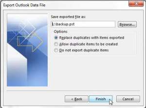 how to export emails in outlook 2013