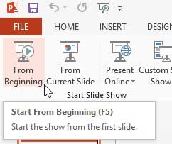 how to watch a slideshow in powerpoint 2013