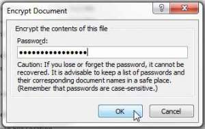 how to password protect a file in word 2010