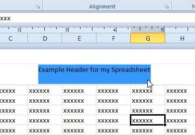 how to view the header in excel 2010