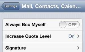 how to stop sending copies of emails to yourself on the iphone 5