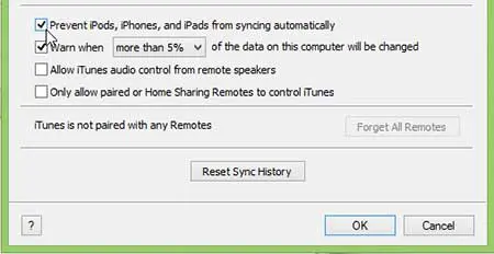 how to prevent iTunes from syncing automatically when you connect your phone