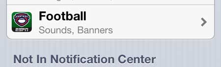 how to disable the notification sounds in the iphone 5 espn fantasy football app