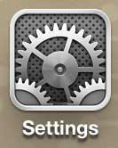 touch the settings icon