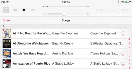 how to delete a song from the ipad 2 in ios 7