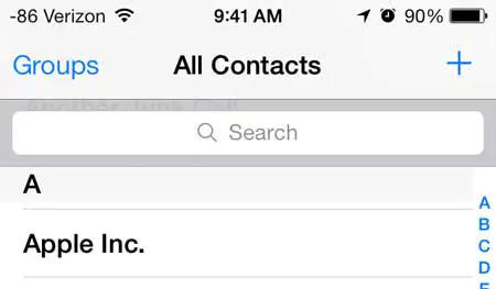select the contact to delete