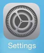 open the ios 7 settings menu