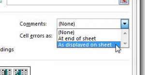 how to print comments in excel 2013