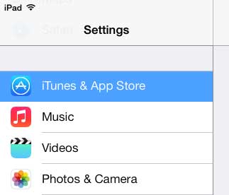 open the itunes and app store menu