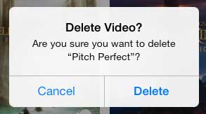 how to delete a movie from the ipad