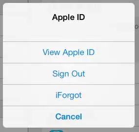 how to sign out of an apple id on the ipad