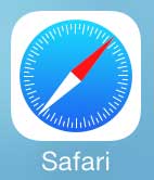 open the safari browser