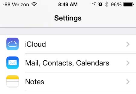 open the icloud menu