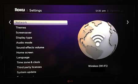 how to connect to a different wi-fi network on the roku 1