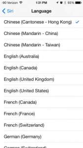 how to change siri language on iphone 5