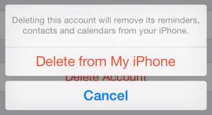 how to remove an email account on the iphone 5 in ios 7