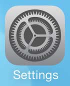 open the iphone settings menu