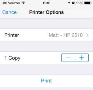 how to print a picture in ios 7 on iphone 5