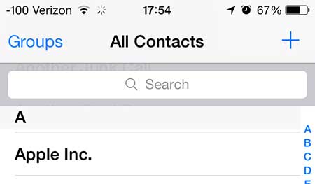 select the contact to add as a favorite