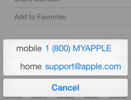 how to set a contact as a favorite on the iphone 5 in ios 7