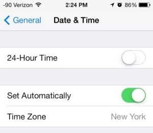 how to update iphone 5 time automatically