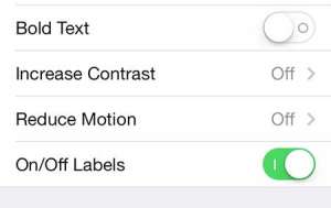 how to turn on on and off labels on the iPhone 5