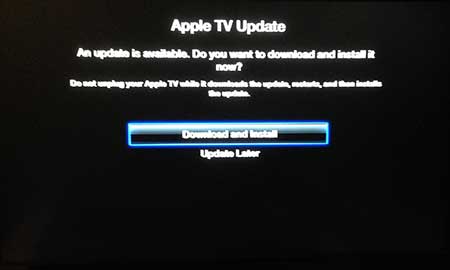 how to update the apple tv