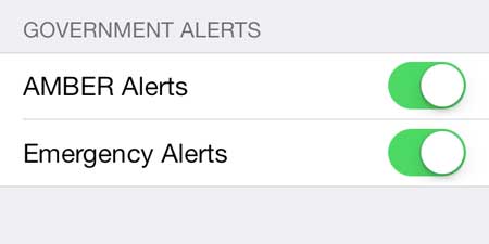 how to enable or disable amber alerts on the iphone 5