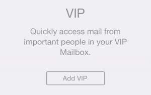 how to use the vip mailbox in the mail app on the iphone
