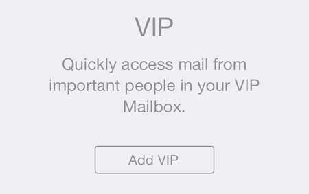 how to use the vip mailbox in the mail app on the iphone