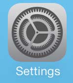 touch the settings icon