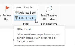 how to only display unread emails in outlook 2013